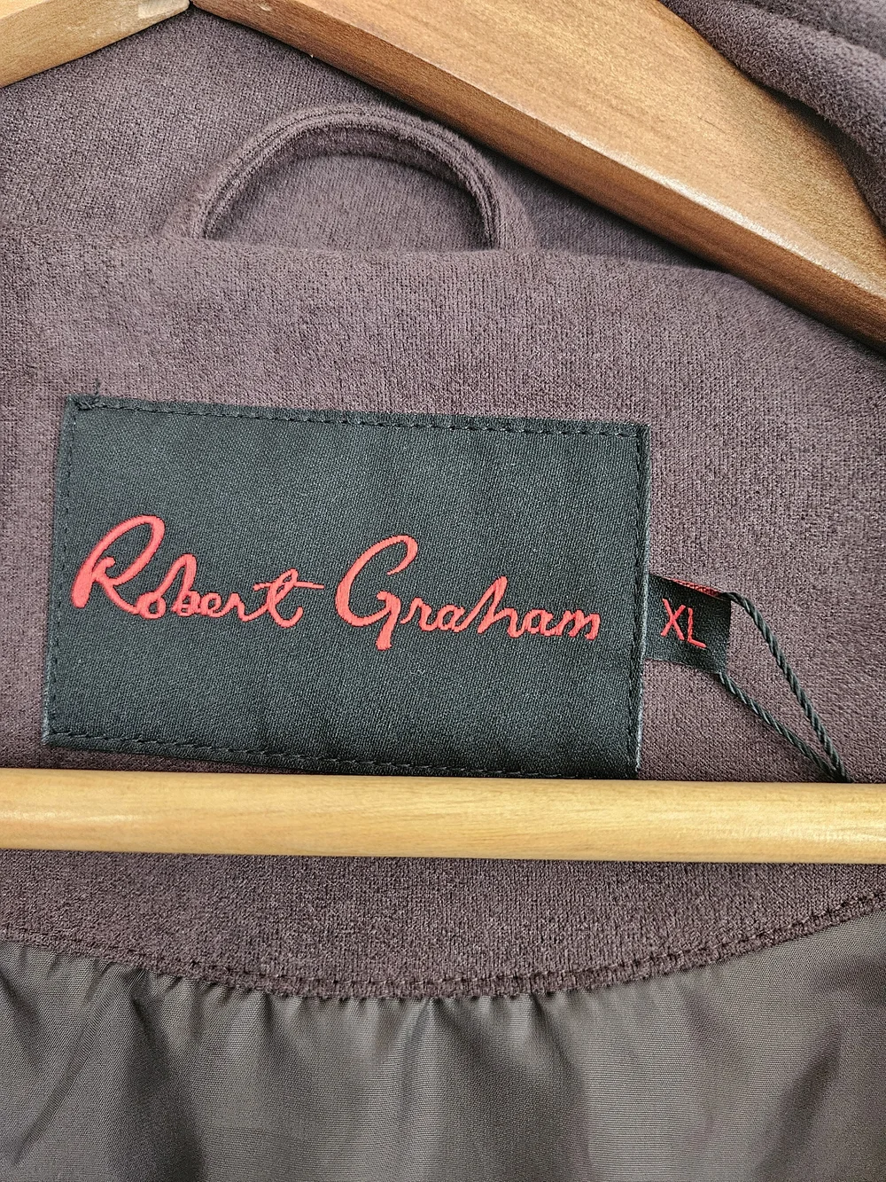New Robert Graham Jacket Men's Faux Suede Zipper Stand-Up Collar -‎ Flaw